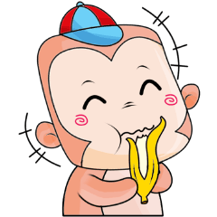 [LINEスタンプ] A Little Cute Monkey