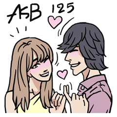 [LINEスタンプ] AsB - 125 Sabai Girls Love Youの画像（メイン）