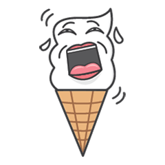 [LINEスタンプ] ice cream drama