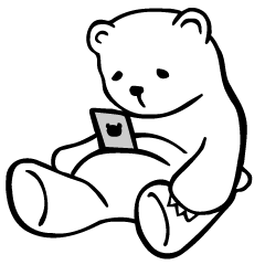 [LINEスタンプ] fat white bear