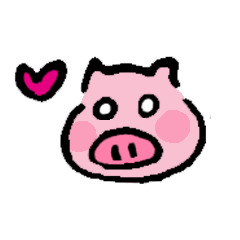 [LINEスタンプ] ひゅーいの豚