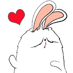 [LINEスタンプ] The Fluffy Fatty Rabbit