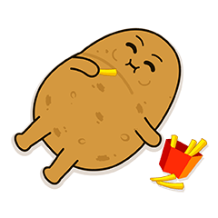 [LINEスタンプ] Potato King emoji stickers