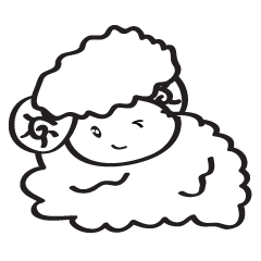 [LINEスタンプ] wasabi...cheeky sheep