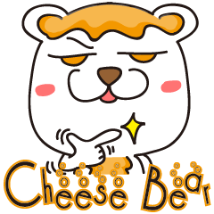 [LINEスタンプ] Cheese Bear (International Edition)