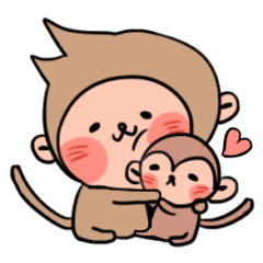 [LINEスタンプ] のんびりサルの日常