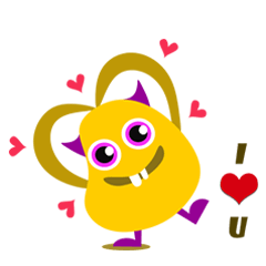 [LINEスタンプ] Orange Jelly Monster