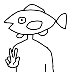 [LINEスタンプ] 魚人の友人