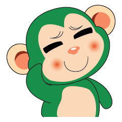 [LINEスタンプ] Funny Little Green Monkeys