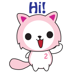 [LINEスタンプ] Sweet Pink Cat Second Day