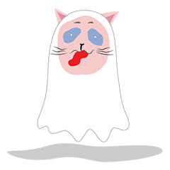 [LINEスタンプ] cute cute, spooky cat