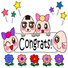 [LINEスタンプ] The Onigirl Family