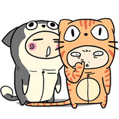 [LINEスタンプ] Manud Meaw ＆ Manud Mha (Eng Version)