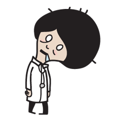 [LINEスタンプ] Bobbed Hair Doctor