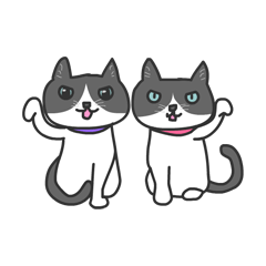 [LINEスタンプ] ねこのブリとブロ