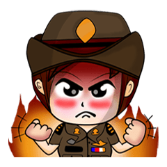 [LINEスタンプ] Miss Sweet am prison warder.