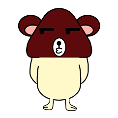 [LINEスタンプ] mushroom bear-regular wording