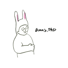 [LINEスタンプ] Bunny, PhDの画像（メイン）