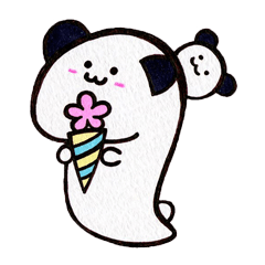 [LINEスタンプ] 耳だけが黒くなったシロクマちゃん