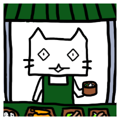 [LINEスタンプ] お弁当屋のネコさん