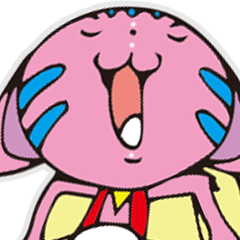 [LINEスタンプ] A funny pink catの画像（メイン）