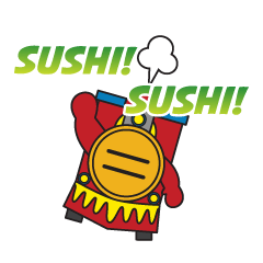 [LINEスタンプ] Sushi Train 