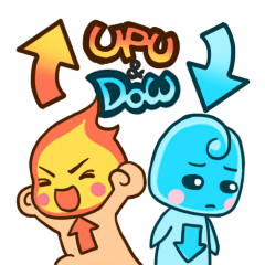 [LINEスタンプ] ウプとダウ