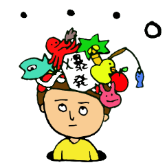 [LINEスタンプ] 頭がドーンっ！ーサブカルすたんぷー