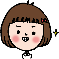 [LINEスタンプ] 関西風おかっぱさん