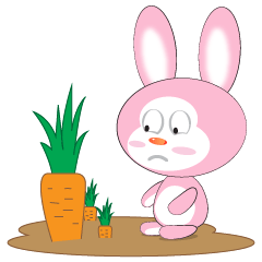[LINEスタンプ] Mischievous Pink Rabbit