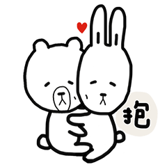 [LINEスタンプ] The Crazy Bear ＆ Rabbit