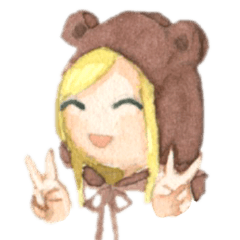 [LINEスタンプ] white and brown bear