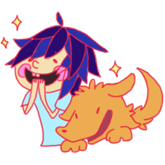 [LINEスタンプ] Crazy dog and my crazy world