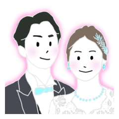 [LINEスタンプ] 花嫁と彼の大切な日
