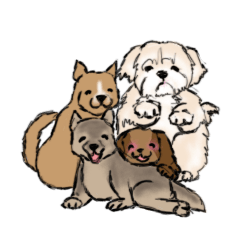 [LINEスタンプ] groovy dogs