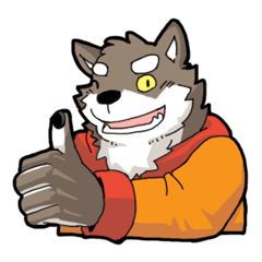 [LINEスタンプ] Brown Wolf 