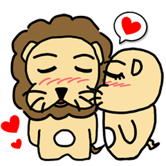 [LINEスタンプ] cute fat lion "leo mo" Part 2 (no word)