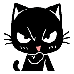 [LINEスタンプ] mew mew blacky 3