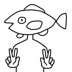 [LINEスタンプ] 魚人の友人 2