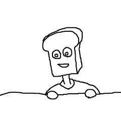 [LINEスタンプ] 孤独とたたかう漂白パン 