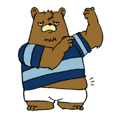 [LINEスタンプ] 見た目イカツイけどやさしいクマ 