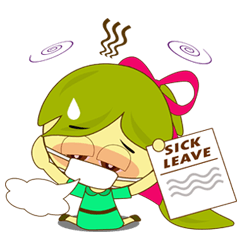 [LINEスタンプ] Cutie Office Girl (EN)