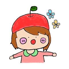 [LINEスタンプ] かわいい女の子と食べものフレンズ