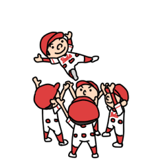 [LINEスタンプ] 赤の少年野球スタンプ