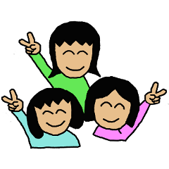 [LINEスタンプ] なかよし三姉妹 第2弾