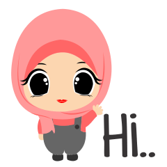 [LINEスタンプ] Depipit Cute Hijab Girl