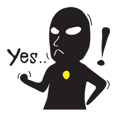 [LINEスタンプ] Shadow Funny Man