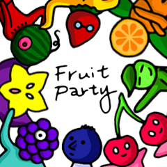 [LINEスタンプ] This is just a fruit party