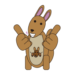 [LINEスタンプ] カンガルーの家族