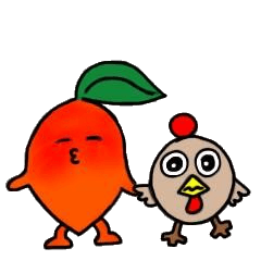 [LINEスタンプ] マンゴーくんとじどりっぽーの宮崎弁。